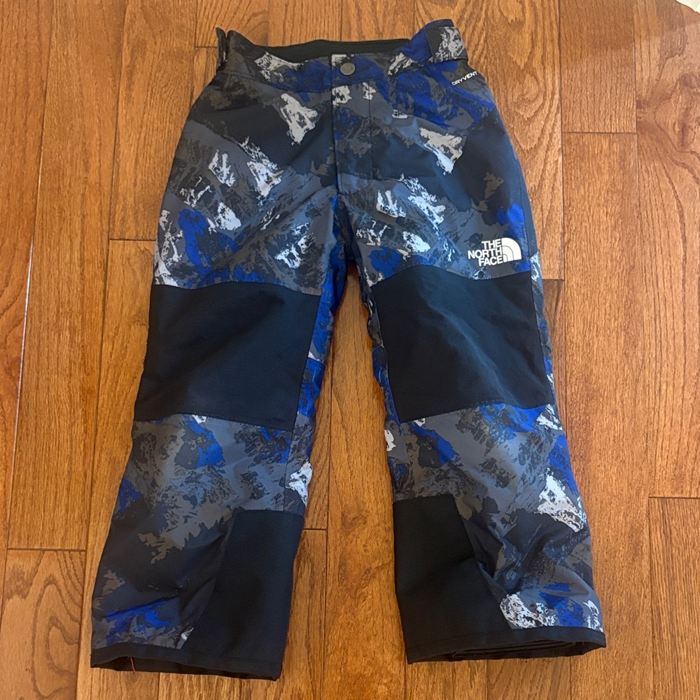 The North Face Blue and Gray Camo Snow Pants Sz XS 6